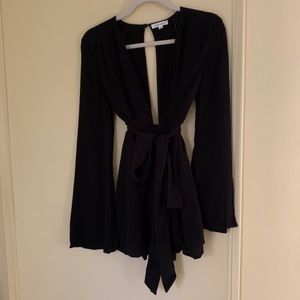Black low cut romper